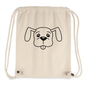 Dog Sticking Out Tongue Naughty Puppy Pet - Stanley/Stella Recycled Gym Bag - natural - Front