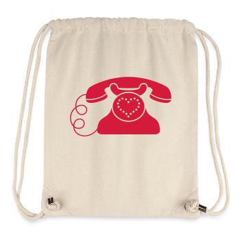 Heart Phone - Stanley/Stella Recycled Gym Bag - natural - Front