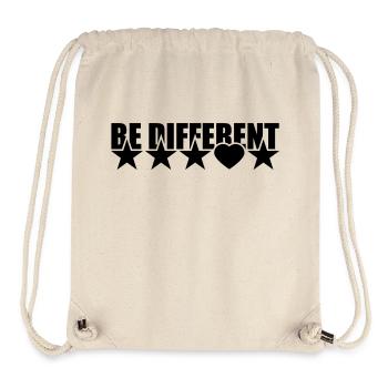 Be Different star love heart shape symbols - Stanley/Stella Recycled Gym Bag - natural - Front