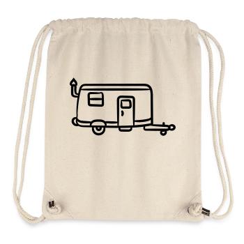 Bandes dessinée remorque caravane - Sac à cordon recyclé Stanley/Stella - blanc naturel - Devant