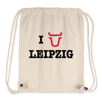 I Love Leipzig - Sac à cordon recyclé Stanley/Stella - blanc naturel - Devant