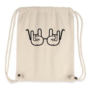 Sonnenbrille Metal Rock Graffiti Hörner Handgeste - Stanley/Stella recycelter Gym Bag - Naturweiß - Vorne