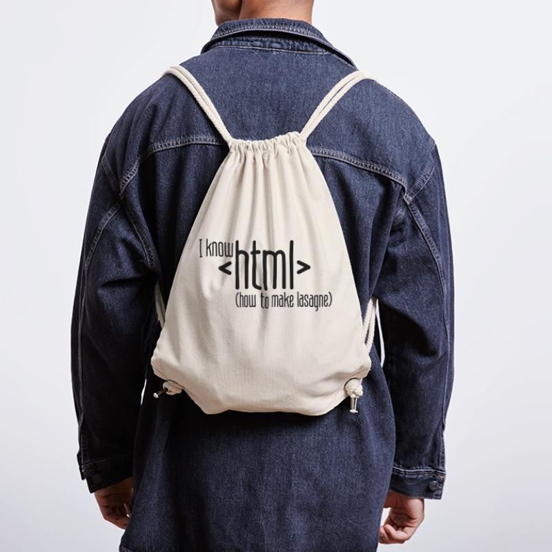je sais html Sac à cordon recyclé Stanley/Stella