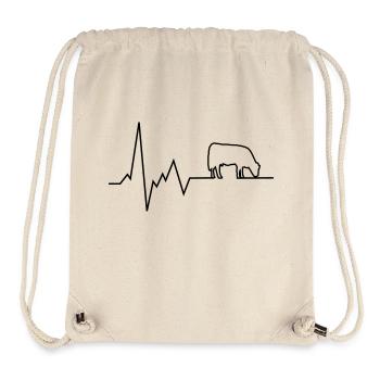 herzschlag kuh - Stanley/Stella recycelter Gym Bag - Naturweiß - Vorne