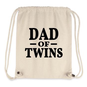 Twins father daddy twin father parents dad - Stanley/Stella Recycled Gym Bag - natural - Front