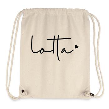 Name Lotta - Stanley/Stella recycelter Gym Bag - Naturweiß - Vorne