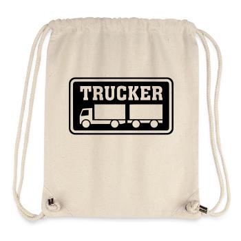 Bouclier Camionneur Remorque Train Inversé - Sac à cordon recyclé Stanley/Stella - blanc naturel - Devant