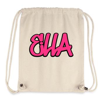 Ella Name Graffiti Hip Hop - Stanley/Stella Recycled Gym Bag - natural - Front