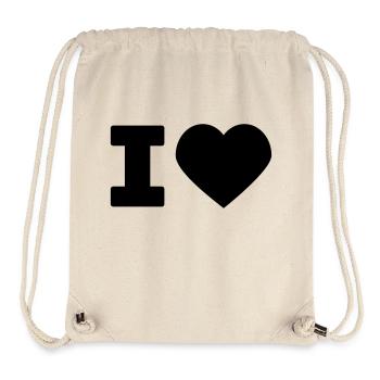 i love - Stanley/Stella recycelter Gym Bag - Naturweiß - Vorne
