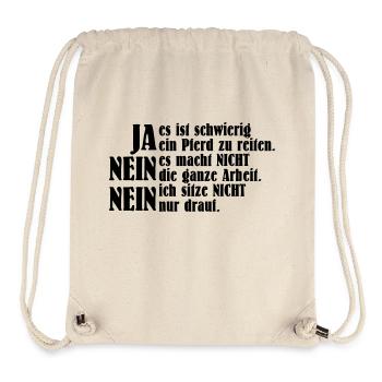 Ja_es_ist_schwierig - Stanley/Stella recycelter Gym Bag - Naturweiß - Vorne