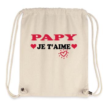 Papy je t'aime - Stanley/Stella Recycled Gym Bag - natural - Front