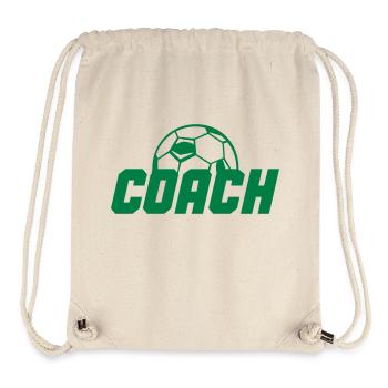 entraîneur de soccer - Sac à cordon recyclé Stanley/Stella - blanc naturel - Devant