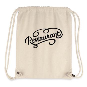 Lettrage de restaurant - Sac à cordon recyclé Stanley/Stella - blanc naturel - Devant