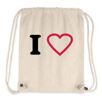 i love - Stanley/Stella Recycled Gym Bag - natural - Front