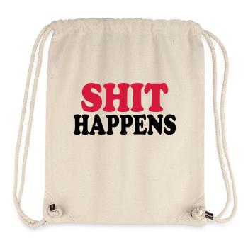 Shit happens - Stanley/Stella recycelter Gym Bag - Naturweiß - Vorne