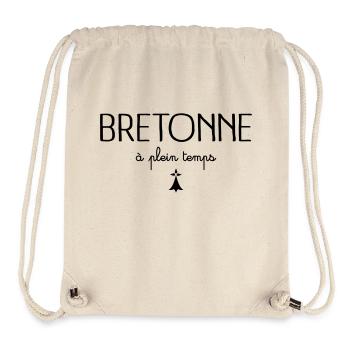 Bretonne à Plein Temps - Sac à cordon recyclé Stanley/Stella - blanc naturel - Devant