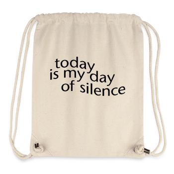 day of silence - Stanley/Stella recycelter Gym Bag - Naturweiß - Vorne