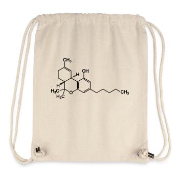 THC tetrahydrocannabinol molecule - Stanley/Stella Recycled Gym Bag - natural - Front