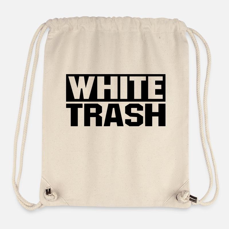 White Trash - Sac à cordon recyclé Stanley/Stella - blanc naturel