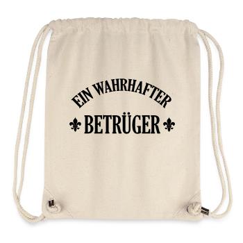 Betrüger Betrügen Betrügerin Mogler Moglerin Spiel - Stanley/Stella recycelter Gym Bag - Naturweiß - Vorne
