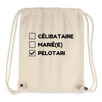 Pelote Basque Pelotari Sport Sportif - Sac à cordon recyclé Stanley/Stella - blanc naturel - Devant