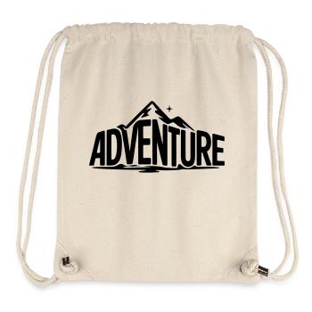 🏔 AVENTURE – Entendez-vous l’appel de la montagne ? - Sac à cordon recyclé Stanley/Stella - blanc naturel - Devant