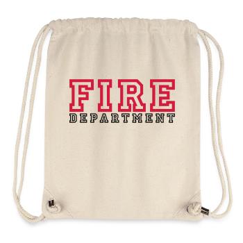 Schriftzug FIRE Department - Stanley/Stella recycelter Gym Bag - Naturweiß - Vorne
