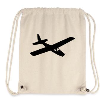flugzeug - Stanley/Stella recycelter Gym Bag - Naturweiß - Vorne