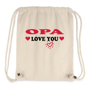 OPA love you - Sac à cordon recyclé Stanley/Stella - blanc naturel - Devant