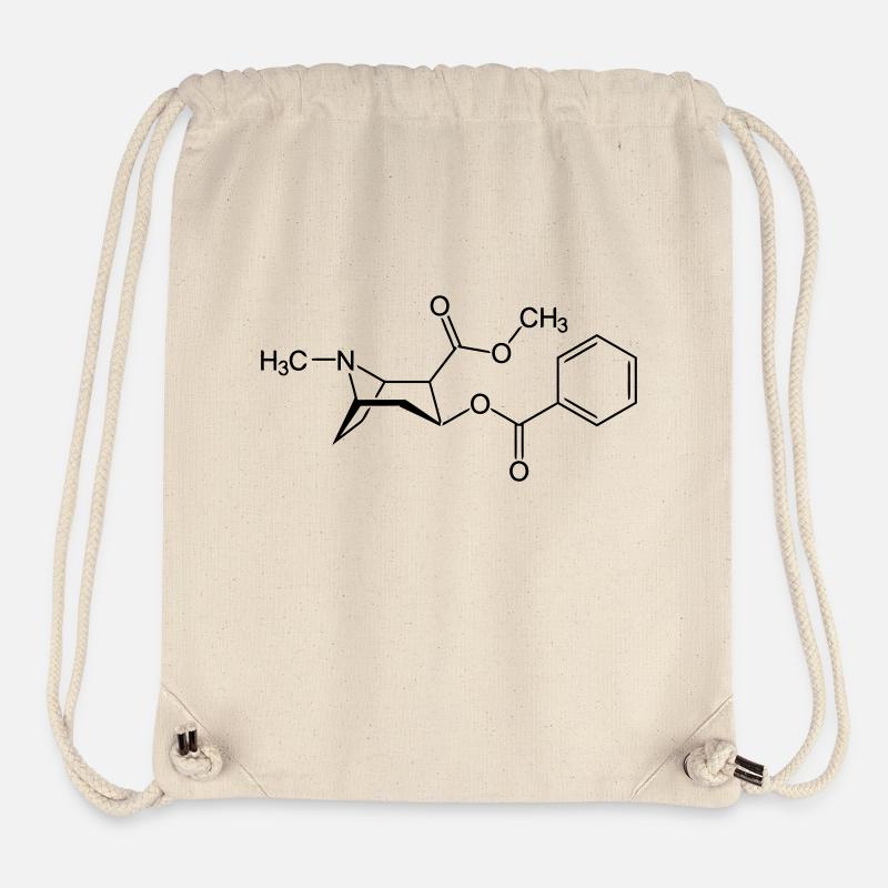 formule chimique de la cocaïne - Sac à cordon recyclé Stanley/Stella - blanc naturel