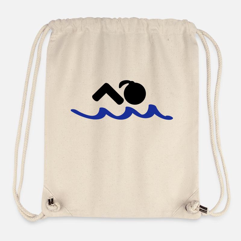 swimming - Sac à cordon recyclé Stanley/Stella - blanc naturel