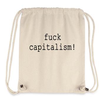 fuck capitalism - Stanley/Stella Recycled Gym Bag - natural - Front