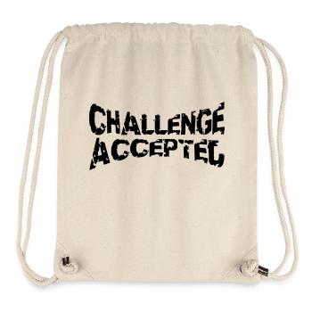 Cooler Stempel Challenge Accepted - Stanley/Stella recycelter Gym Bag - Naturweiß - Vorne