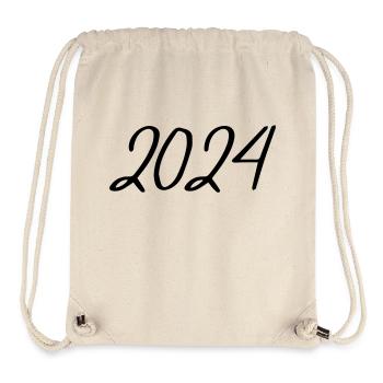 2024 Jahreszahl Datum Zahl Anno Kalenderjahr USA - Stanley/Stella recycelter Gym Bag - Naturweiß - Vorne