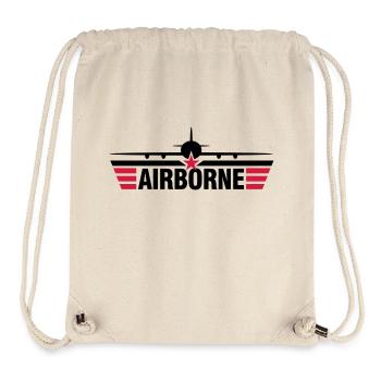 AIRBORNE - Sac à cordon recyclé Stanley/Stella - blanc naturel - Devant