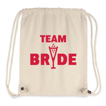 Team Bride Sekt (Mariée / Enterrement de vie de garçon / Enterrement de vie de garçon / Rouge) - Sac à cordon recyclé Stanley/Stella - blanc naturel - Devant
