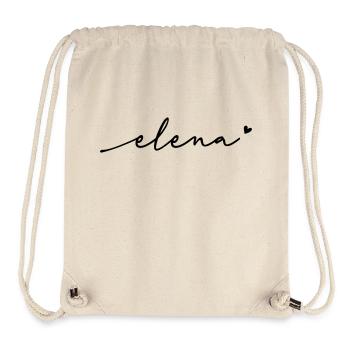 Elena Cursive Name - Stanley/Stella Recycled Gym Bag - natural - Front