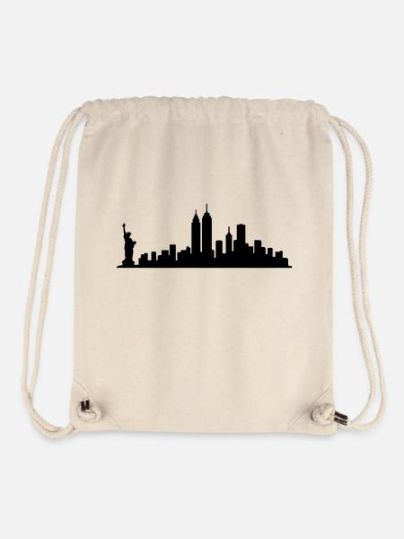 NYC-Skyline - Stanley/Stella recycelter Gym Bag - Naturweiß
