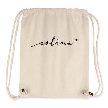 Coline Schreibschrift Name - Stanley/Stella recycelter Gym Bag - Naturweiß - Vorne