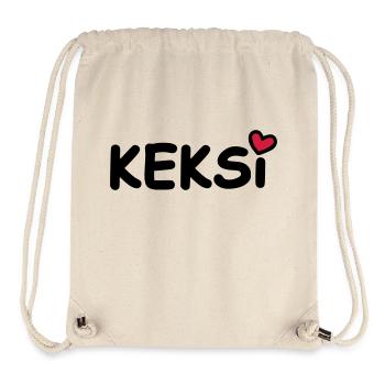 Keksi Kosename Herz - Stanley/Stella recycelter Gym Bag - Naturweiß - Vorne