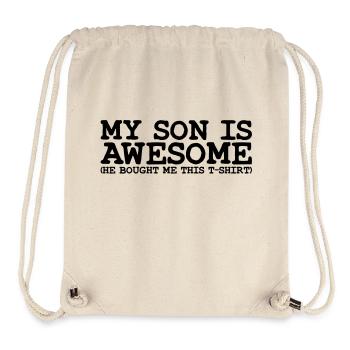 my son is awesome - Stanley/Stella recycelter Gym Bag - Naturweiß - Vorne