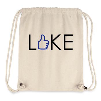 I Like - Gefällt mir - Daumen hoch - Stanley/Stella recycelter Gym Bag - Naturweiß - Vorne