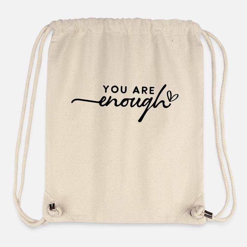 Du bist genug - Stanley/Stella recycelter Gym Bag - Naturweiß
