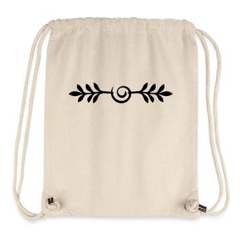 Schnörkel Zweig Linie - Stanley/Stella recycelter Gym Bag - Naturweiß - Vorne