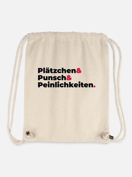 Plätzchen Punsch Peinlichkeiten - Stanley/Stella recycelter Gym Bag - Naturweiß