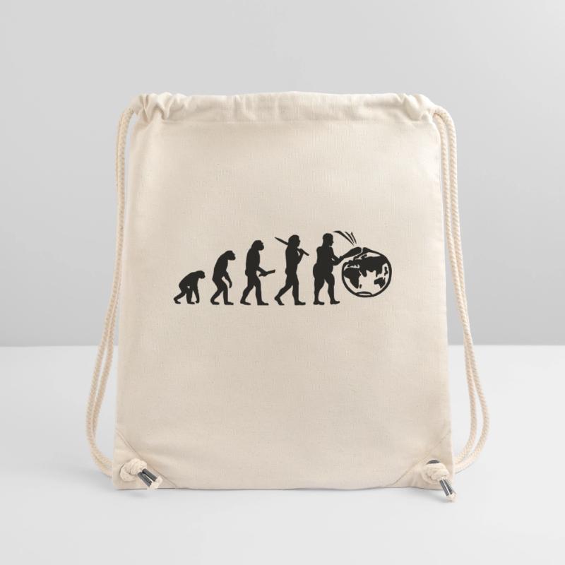 Evolution planete terre monde évolution Sac à cordon recyclé Stanley/Stella