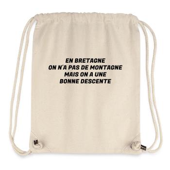 Bretagne / Breton / Bretonne / Breizh / Bzh - Sac à cordon recyclé Stanley/Stella - blanc naturel - Devant