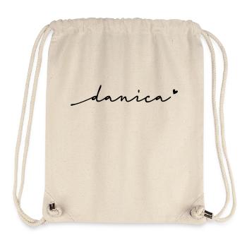 Danica Cursive Name - Stanley/Stella Recycled Gym Bag - natural - Front