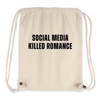 les réseaux sociaux ont tué la romance - Sac à cordon recyclé Stanley/Stella - blanc naturel - Devant