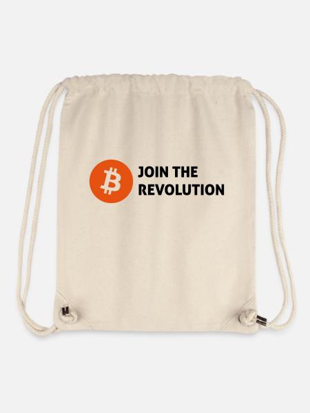 bitcoin - Stanley/Stella recycelter Gym Bag - Naturweiß